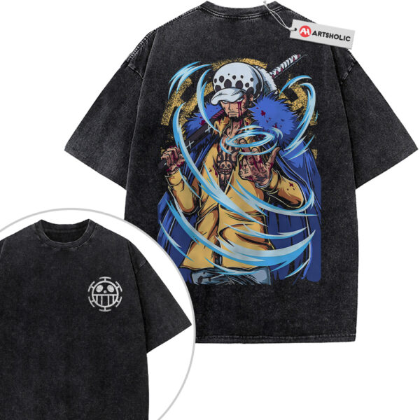 Trafalgar D Water Law Shirt, One Piece Shirt, Anime Shirt, Vintage T-Shirt 2-Sided