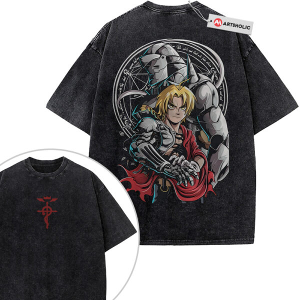 Alphonse vs Edward Elric Shirt, Fullmetal Alchemist Shirt, Anime Shirt, Vintage T-Shirt 2-Sided