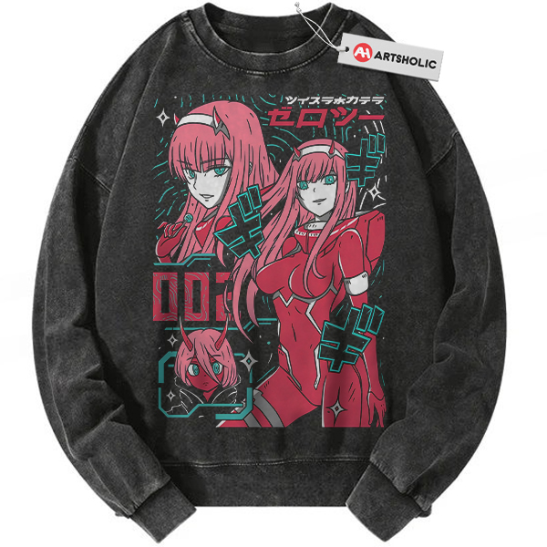 Zero Two Sweatshirt, Darling in the Franxx Sweatshirt, Anime Sweatshirt, Vintage Sweatshirt