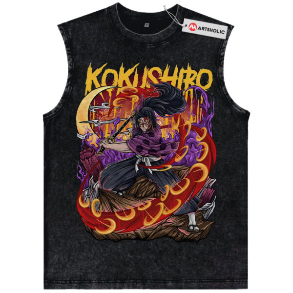 Kokushibo Tank Top, Demon Slayer Tank Top, Anime Tank Top, Vintage Tank Top