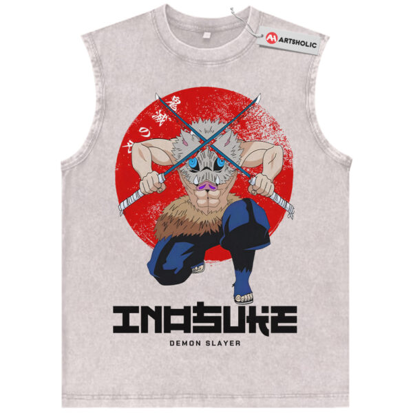 Inosuke Hashibira Tank Top, Demon Slayer Tank Top, Anime Tank Top, Vintage Tank Top