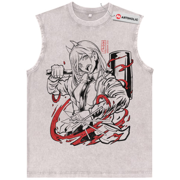Power Tank Top, Chainsaw Man Tank Top, Anime Tank Top, Vintage Tank Top
