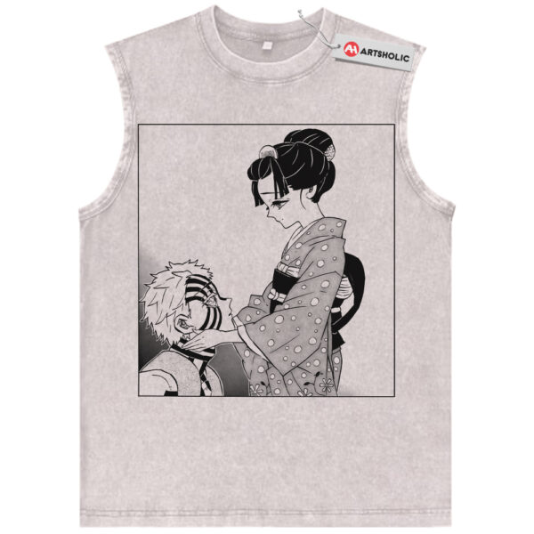 Akaza Tank Top, Demon Slayer Tank Top, Anime Tank Top, Vintage Tank Top