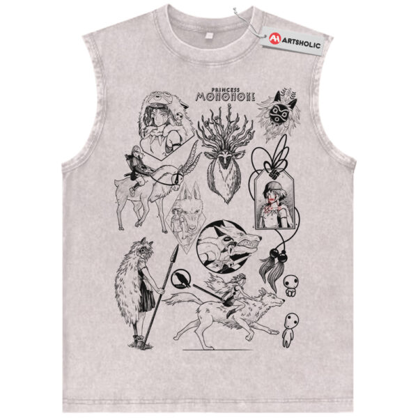 San and Moro Tank Top, Princess Mononoke Tank Top, Studio Ghibli Tank Top, Anime Tank Top, Vintage Tank Top