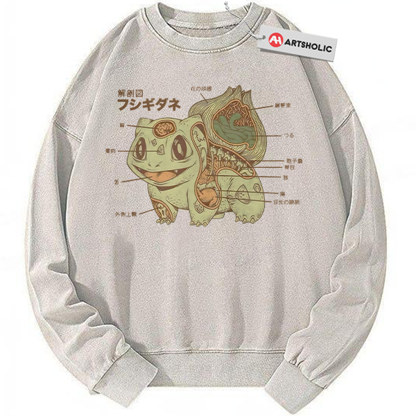 Bulbasaur Sweatshirt, Pokemon Sweatshirt, PKM Sweatshirt, Anime Sweatshirt, Vintage Sweatshirt