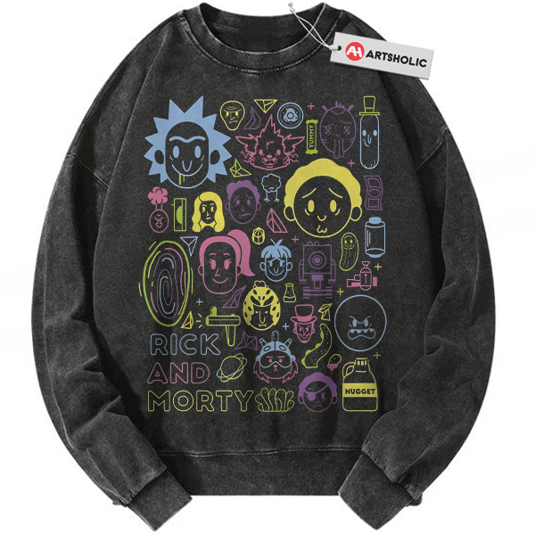 Rick and Morty Sweatshirt, Animated Sweatshirt, Vintage Sweatshirt