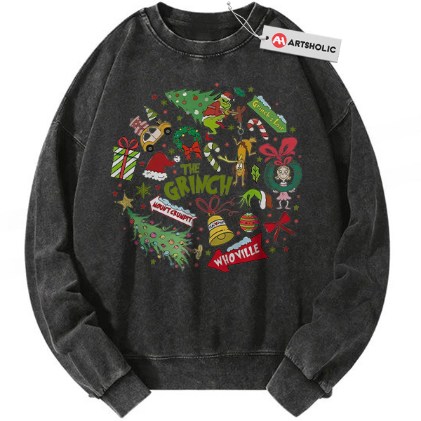 The Grinch Sweatshirt, Christmas Sweatshirt, Animated Sweatshirt, Vintage Sweatshirt