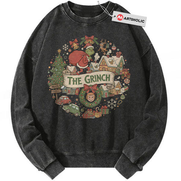 The Grinch Sweatshirt, Christmas Sweatshirt, Animated Sweatshirt, Vintage Sweatshirt