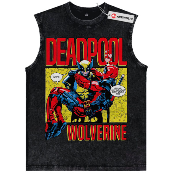 Wolverine Tank Top, Deadpool Tank Top, Marvel Comics Tank Top, Vintage Tank Top