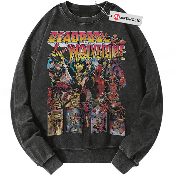 Wolverine Sweatshirt, Deadpool Sweatshirt, Marvel Comics Sweatshirt, Vintage Sweatshirt