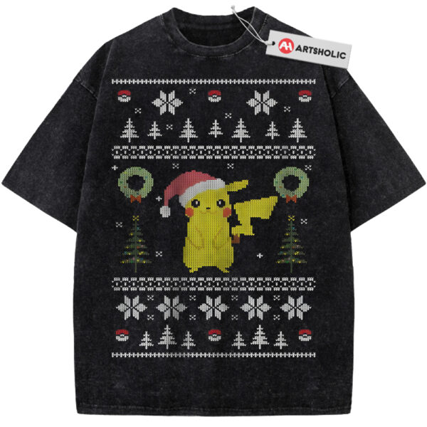 Pikachu Shirt, Pokemon Shirt, PKM Shirt, Christmas Shirt, Anime Shirt, Vintage T-Shirt