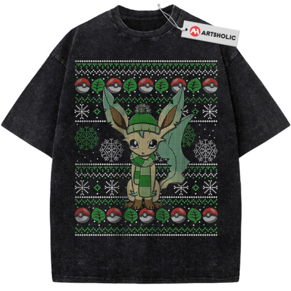 Leafeon Shirt, Pokemon Shirt, PKM Shirt, Christmas Shirt, Anime Shirt, Vintage T-Shirt
