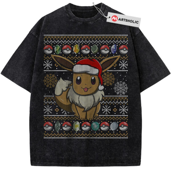 Eevee Shirt, Pokemon Shirt, PKM Shirt, Christmas Shirt, Anime Shirt, Vintage T-Shirt