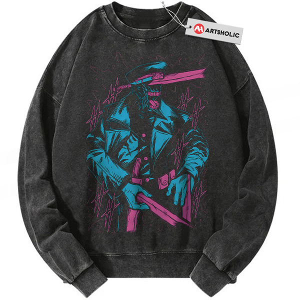 Katana Man Sweatshirt, Chainsaw Man Sweatshirt, Anime Sweatshirt, Vintage Sweatshirt