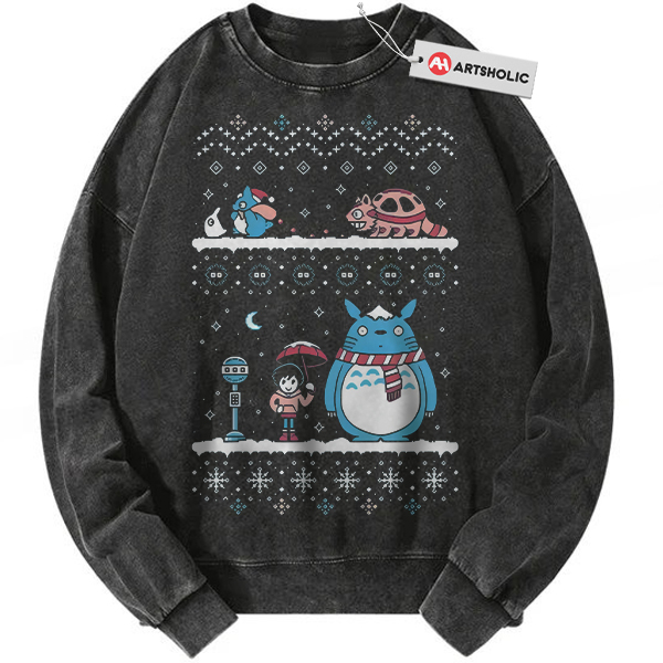 My Neighbor Totoro Sweatshirt, Studio Ghibli Sweatshirt, Christmas Sweatshirt, Anime Sweatshirt, Vintage Sweater