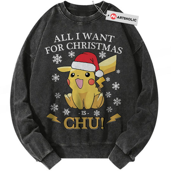 Pikachu Sweatshirt, Pokemon Sweatshirt, PKM Sweatshirt, Christmas Sweatshirt, Anime Sweatshirt, Vintage Sweatshirt
