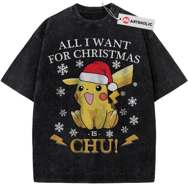 Pikachu Shirt, Pokemon Shirt, PKM Shirt, Christmas Shirt, Anime Shirt, Vintage T-Shirt