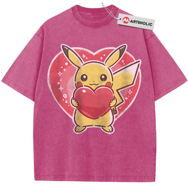 Pikachu Shirt, Pokemon Shirt, PKM Shirt, Valentine Shirt, Anime Shirt, Vintage T-Shirt