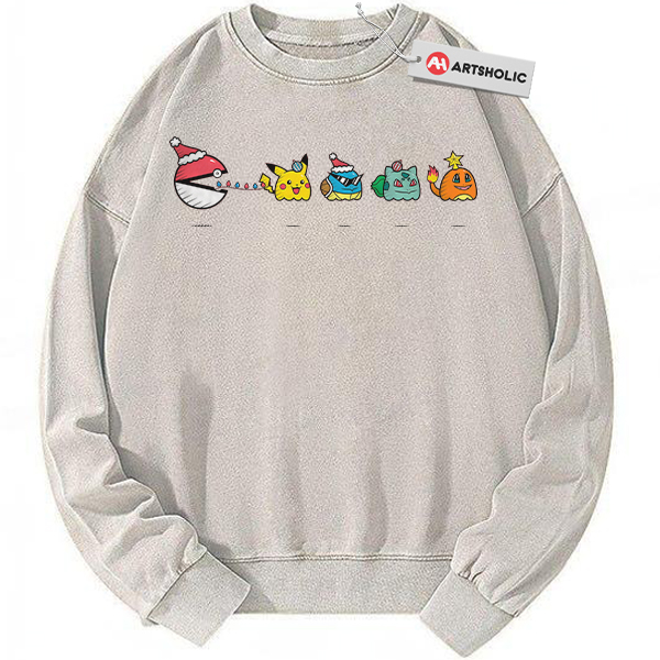 Pokemon Sweatshirt, PKM Sweatshirt, Christmas Sweatshirt, Anime Sweatshirt, Vintage Sweatshirt