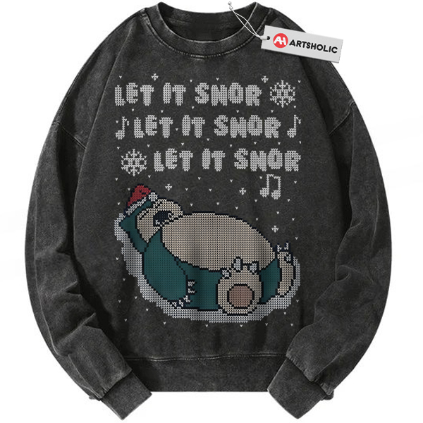 Snorlax Sweatshirt, Pokemon Sweatshirt, PKM Sweatshirt, Christmas Sweatshirt, Anime Sweatshirt, Vintage Sweatshirt