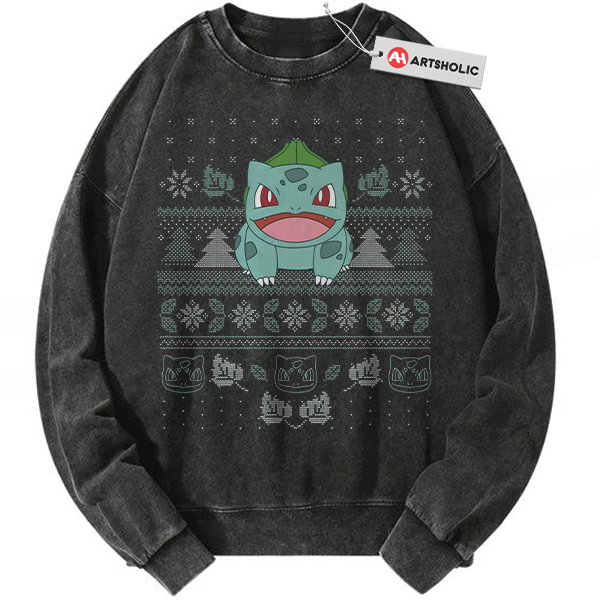 Bulbasaur Sweatshirt, Pokemon Sweatshirt, PKM Sweatshirt, Christmas Sweatshirt, Anime Sweatshirt, Vintage Sweatshirt