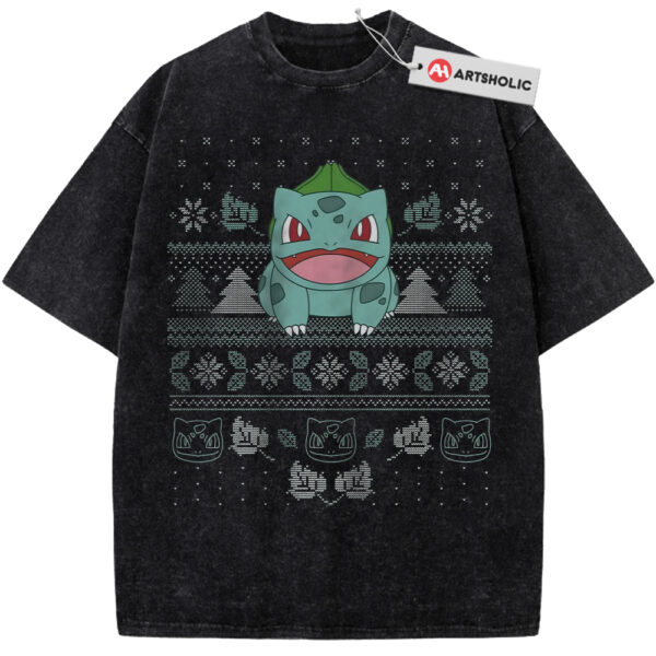 Bulbasaur Shirt, Pokemon Shirt, PKM Shirt, Christmas Shirt, Anime Shirt, Vintage T-Shirt