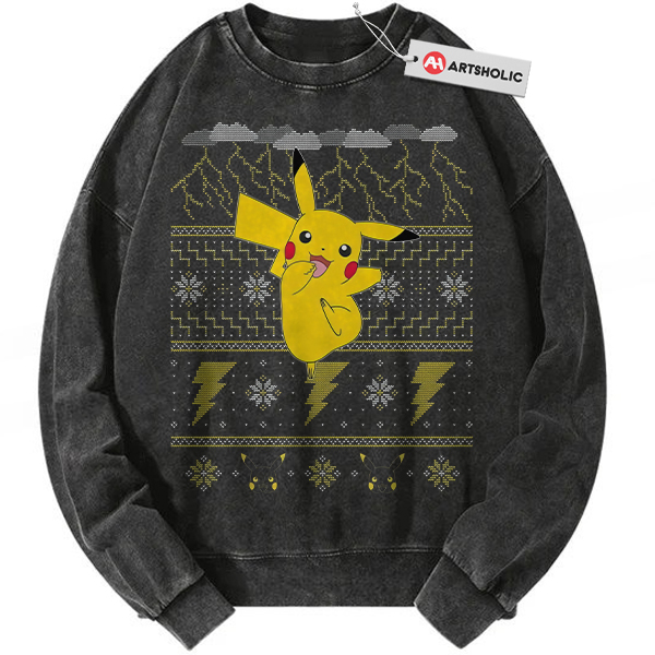 Pikachu Sweatshirt, Pokemon Sweatshirt, PKM Sweatshirt, Christmas Sweatshirt, Anime Sweatshirt, Vintage Sweatshirt