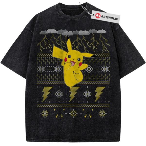 Pikachu Shirt, Pokemon Shirt, PKM Shirt, Christmas Shirt, Anime Shirt, Vintage T-Shirt
