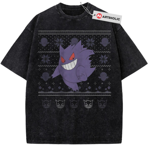 Gengar Shirt, Pokemon Shirt, PKM Shirt, Christmas Shirt, Anime Shirt, Vintage T-Shirt
