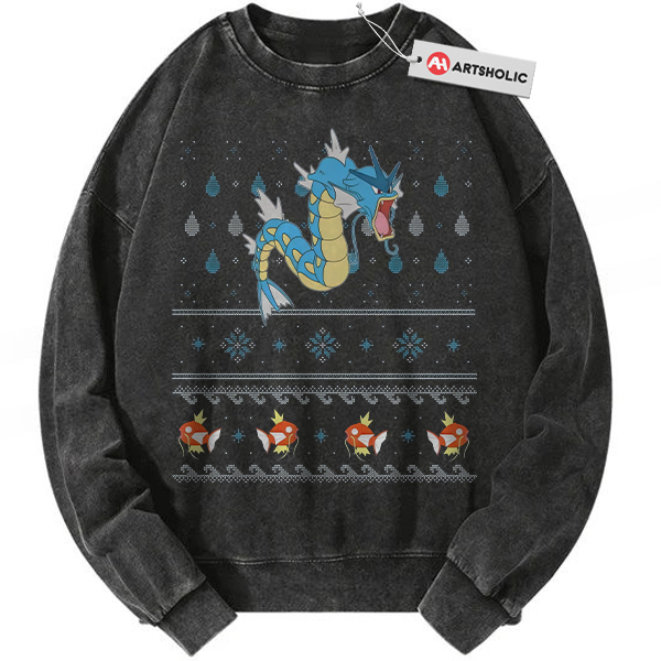 Magikarp vs Gyarados Sweatshirt, PKM Sweatshirt, Christmas Sweatshirt, Anime Sweatshirt, Vintage Sweater