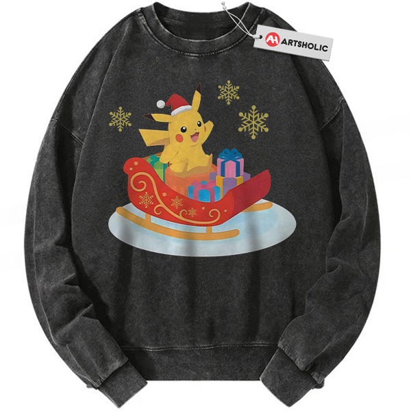 Pikachu Sweatshirt, Pokemon Sweatshirt, PKM Sweatshirt, Christmas Sweatshirt, Anime Sweatshirt, Vintage Sweatshirt