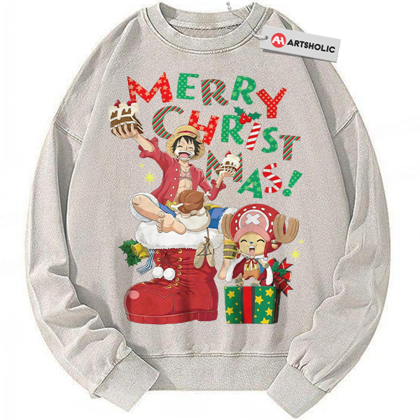 Luffy Sweatshirt, Chopper Sweatshirt, One Piece Sweatshirt, Christmas Sweatshirt, Anime Sweatshirt, Vintage Sweater