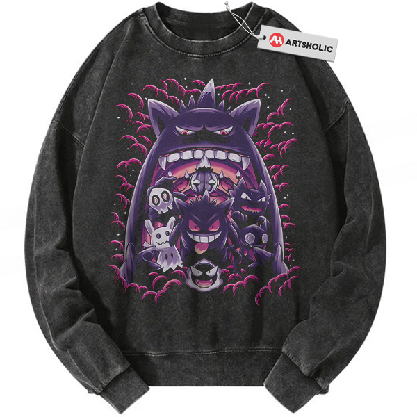 Gengar Sweatshirt, Haunter Sweatshirt, Gatsly Sweatshirt, Pokemon Sweatshirt, PKM Sweatshirt, Anime Sweatshirt, Vintage Sweatshirt