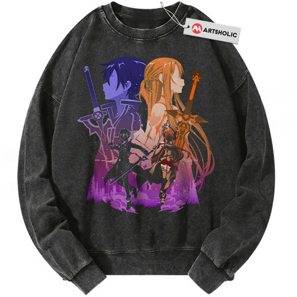 Kirito Sweatshirt, Yuuki Asuna Sweatshirt, Sword Art Online Sweatshirt, SAO Sweatshirt, Anime Sweatshirt, Vintage Sweater