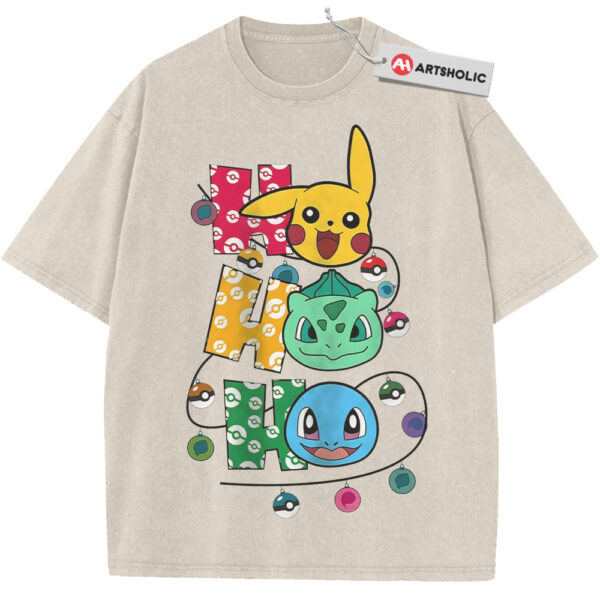 Pikachu Shirt, Bulbasaur Shirt, Squirtle Shirt, Pokemon Shirt, PKM Shirt, Christmas Shirt, Anime Shirt, Vintage T-Shirt