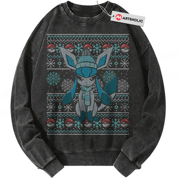 Glaceon Sweatshirt, Pokemon Sweatshirt, PKM Sweatshirt, Christmas Sweatshirt, Anime Sweatshirt, Vintage Sweatshirt