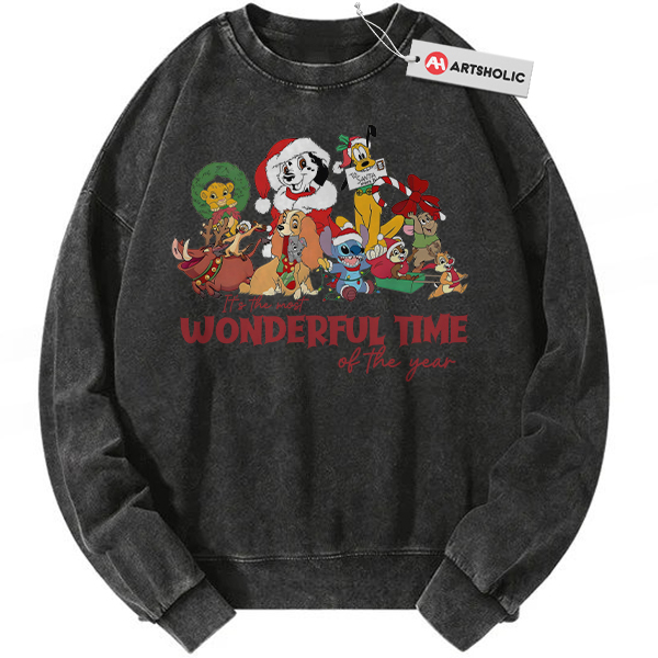 Disney Characters Sweatshirt, Christmas Sweatshirt, Animated Sweatshirt, Vintage Sweatshirt