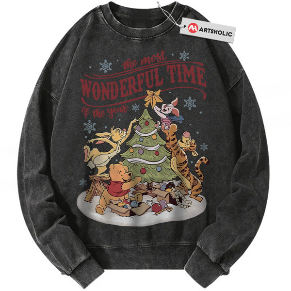 Winnie the Pooh Sweatshirt, Christmas Sweatshirt, Animated Sweatshirt, Vintage Sweatshirt