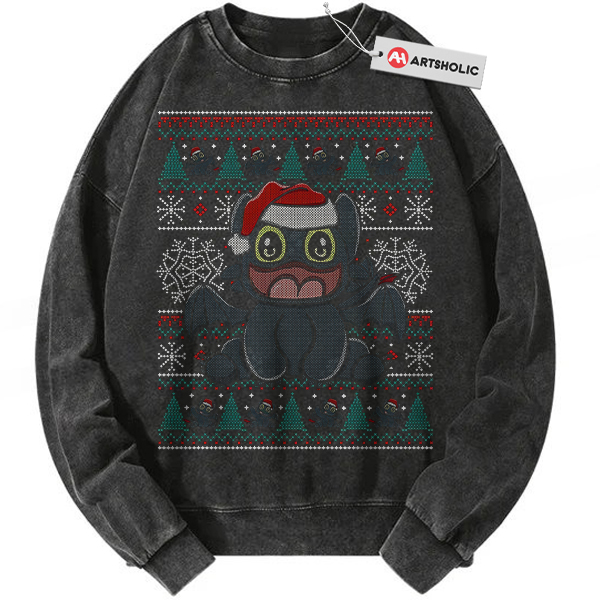 Toothless Sweatshirt, How to Train Your Dragon Sweatshirt, Christmas Sweatshirt, Animated Sweatshirt, Vintage Sweatshirt
