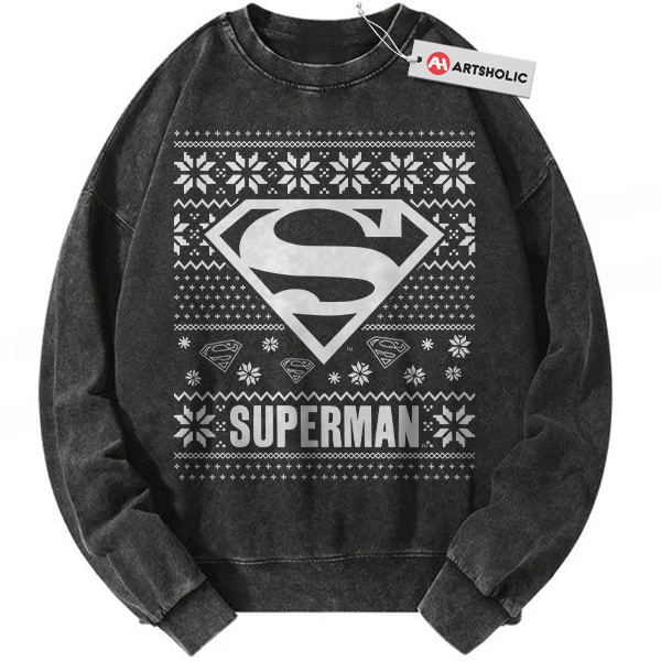 Superman Sweatshirt, Christmas Sweatshirt, Vintage Sweatshirt