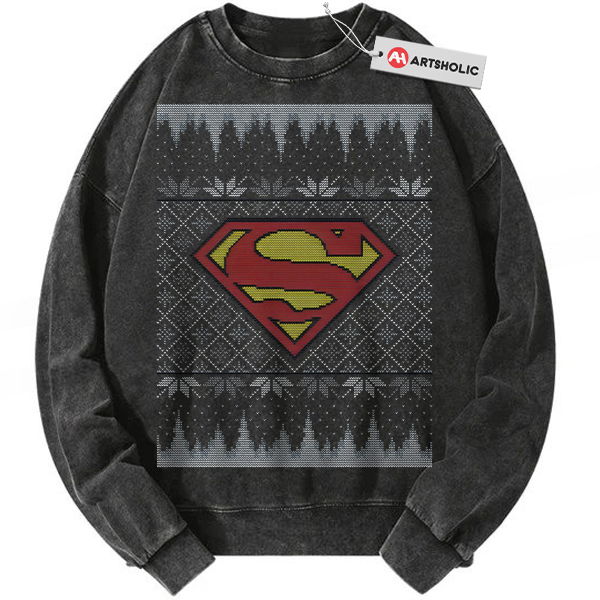 Superman Sweatshirt, Christmas Sweatshirt, Vintage Sweatshirt