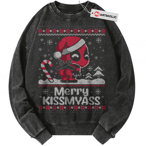 Deadpool Sweatshirt, Christmas Sweatshirt, Marvel Comics Sweatshirt, Vintage Sweatshirt