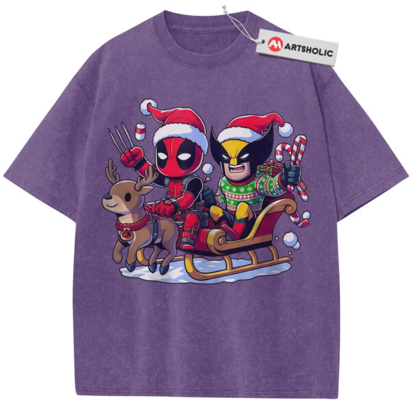 Deadpool & Wolverine Shirt, Christmas Shirt, Marvel Comics Shirt, Vintage T-Shirt