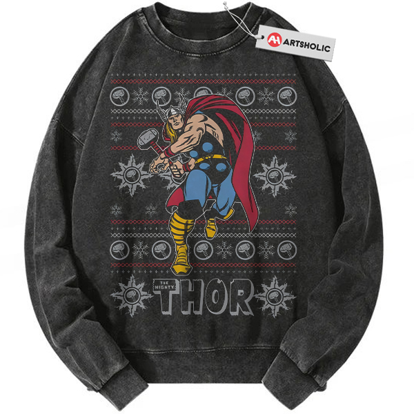 Thor Sweatshirt, Christmas Sweatshirt, Marvel Comics Sweatshirt, Vintage Sweatshirt
