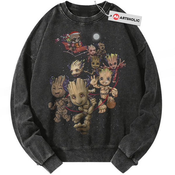 Groot Sweatshirt, Christmas Sweatshirt, Marvel Comics Sweatshirt, Vintage Sweatshirt