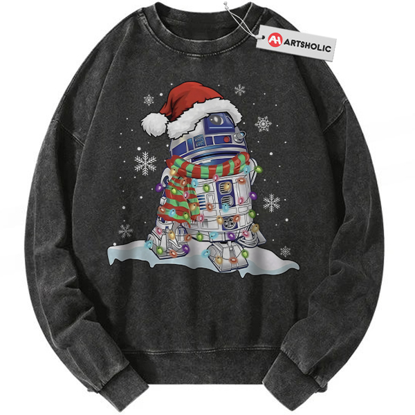 R2-D2 Sweatshirt, Star Wars Sweatshirt, Christmas Sweatshirt, Movie Sweatshirt, Vintage Sweatshirt