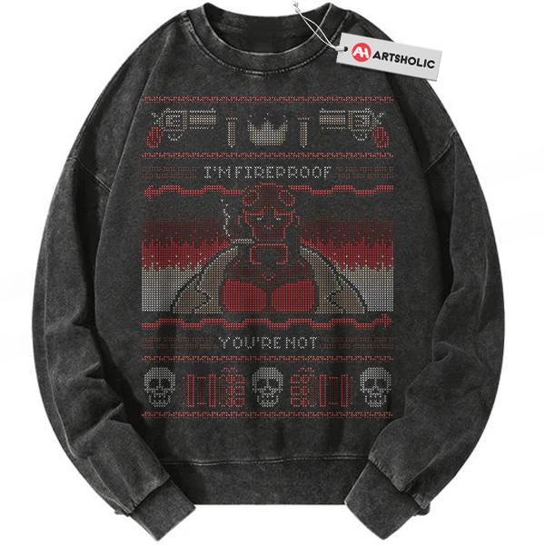 Hellboy Sweatshirt, Christmas Sweatshirt, Movie Sweatshirt, Vintage Sweatshirt