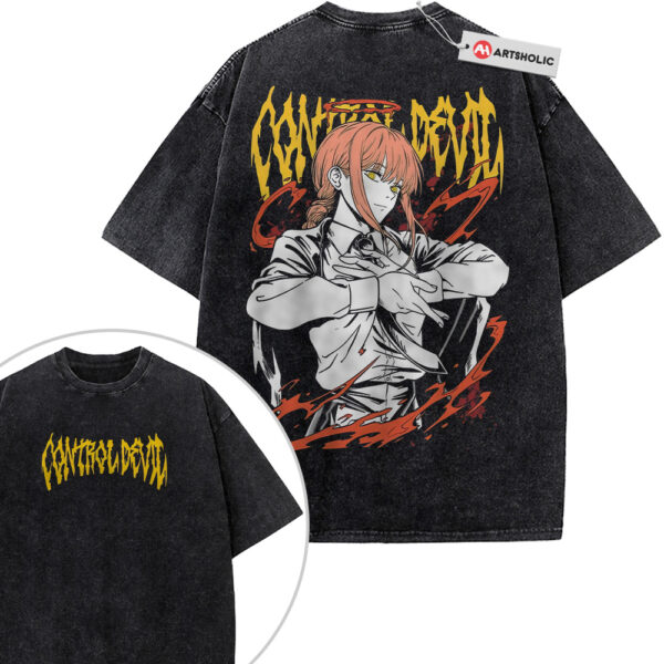 Makima Shirt, Chainsaw Man Shirt, Anime Shirt, Vintage T-Shirt 2-Sided