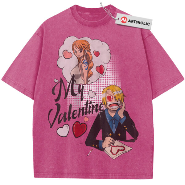 Sanji and Nami Shirt, One Piece Shirt, Valentine's Day Shirt, Anime Shirt, Vintage T-Shirt
