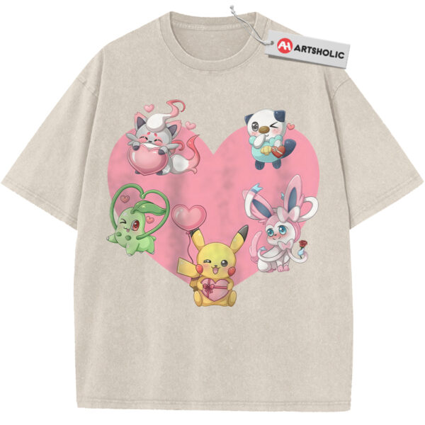 Pokemon Shirt, PKM Shirt, Valentine's Day Shirt, Anime Shirt, Vintage Tee